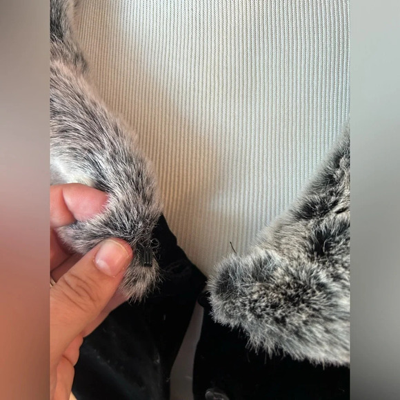 Vintage Y2K Faux Fur And Velvet Cardigan Vol 1 Size L - Picture 9 of 13